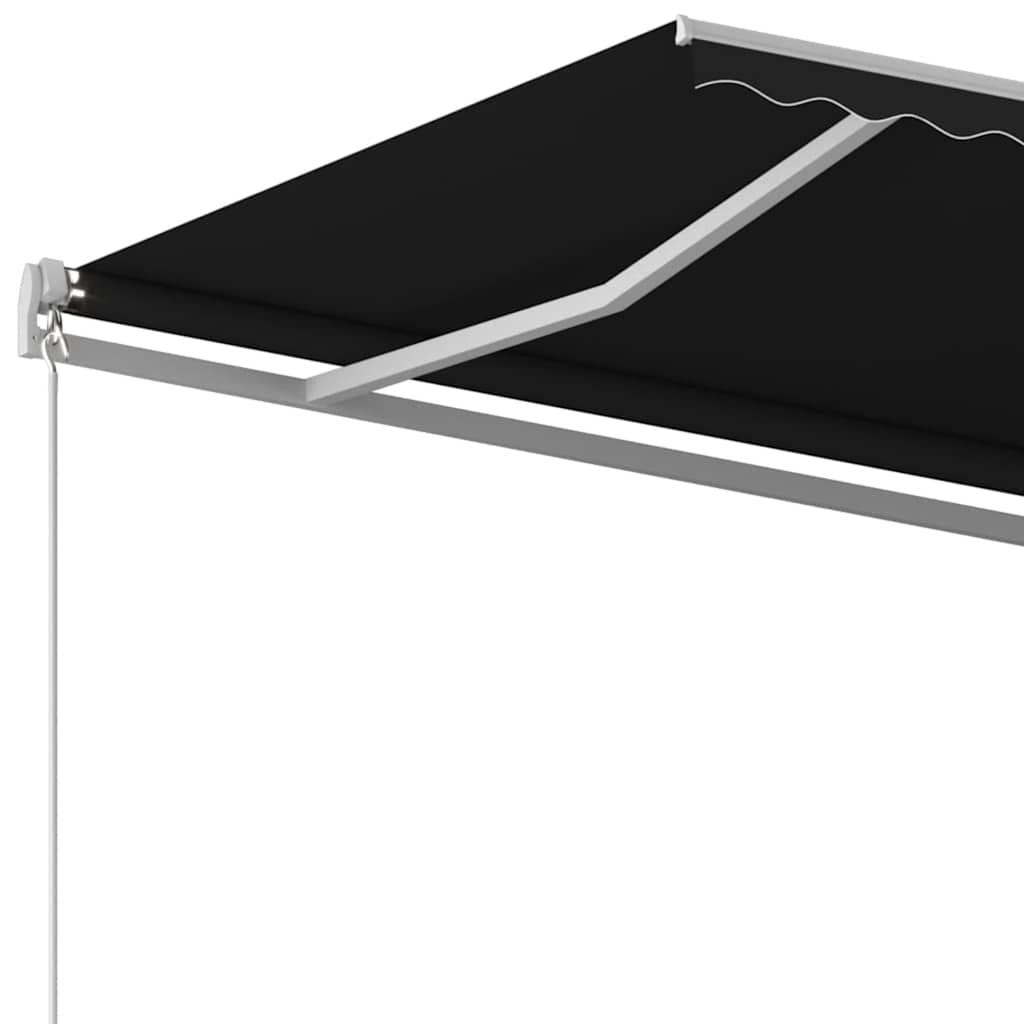 Toldo manual retráctil amarillo y blanco 300x250 cm