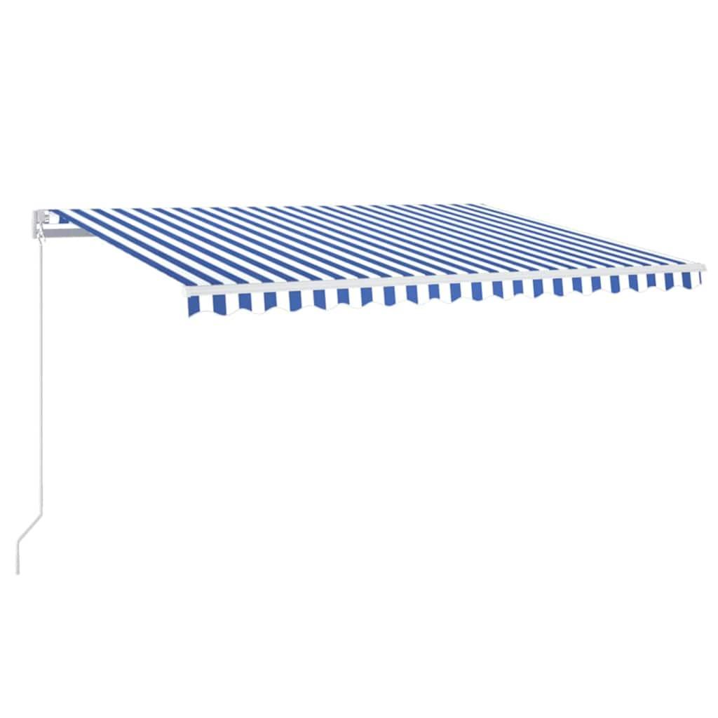 Toldo retráctil Amarillo y Naranja 400 x 350 cm Tela y Aluminio