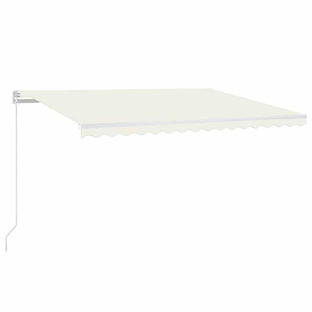Toldo retráctil Amarillo y Naranja 400 x 350 cm Tela y Aluminio