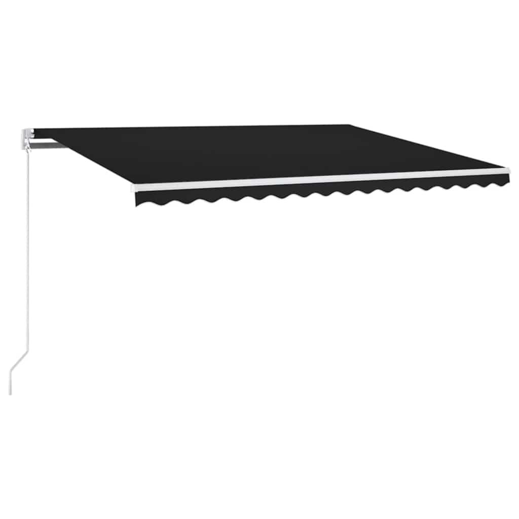 Toldo retráctil Amarillo y Naranja 400 x 350 cm Tela y Aluminio