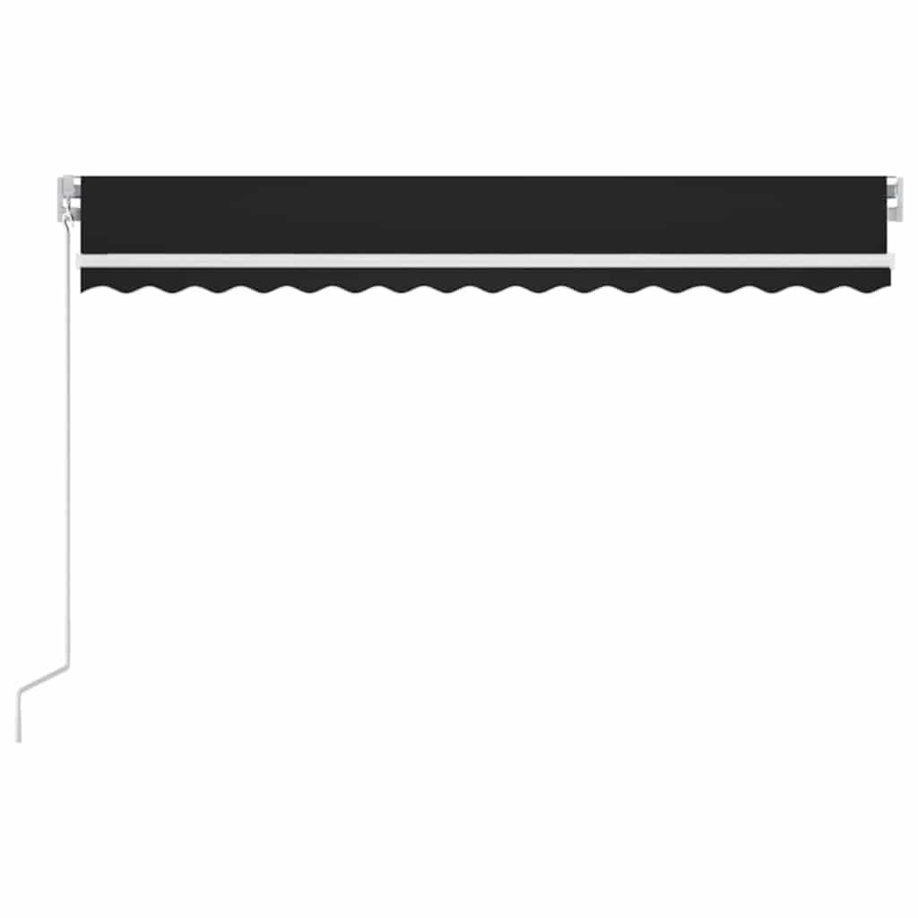 Toldo retráctil Amarillo y Naranja 400 x 350 cm Tela y Aluminio