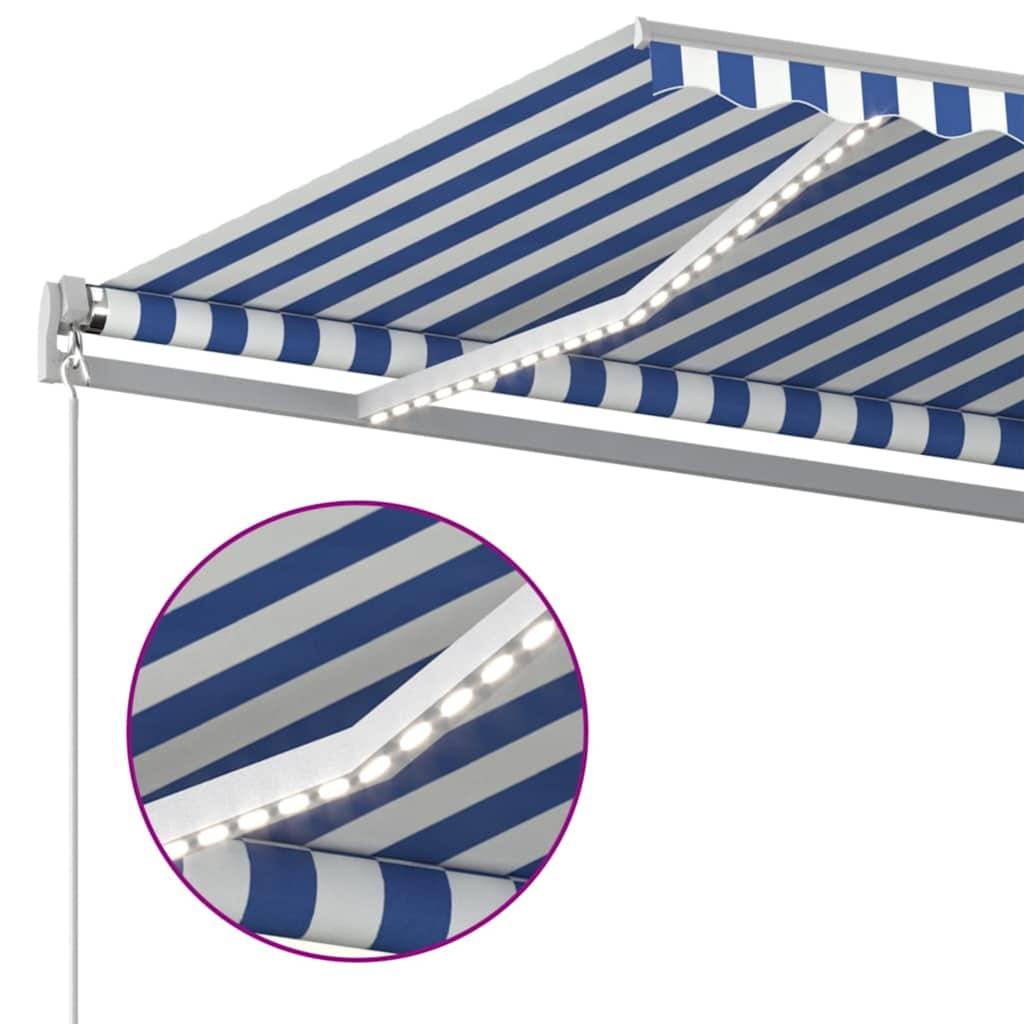 Toldo retráctil manual con LED