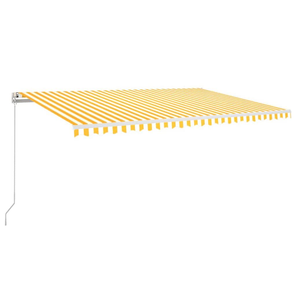 Toldo retráctil automático gris antracita y blanco 500x350 cm