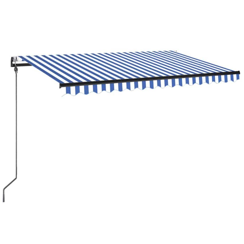 Toldo retráctil Gris claro y blanco. 400 x 350 cm Poliéster