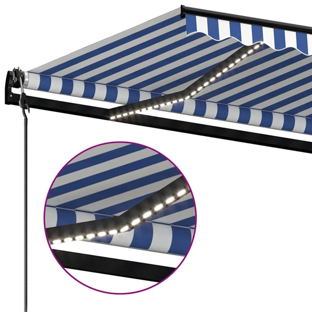 Toldo retráctil Gris claro y blanco. 400 x 350 cm Poliéster