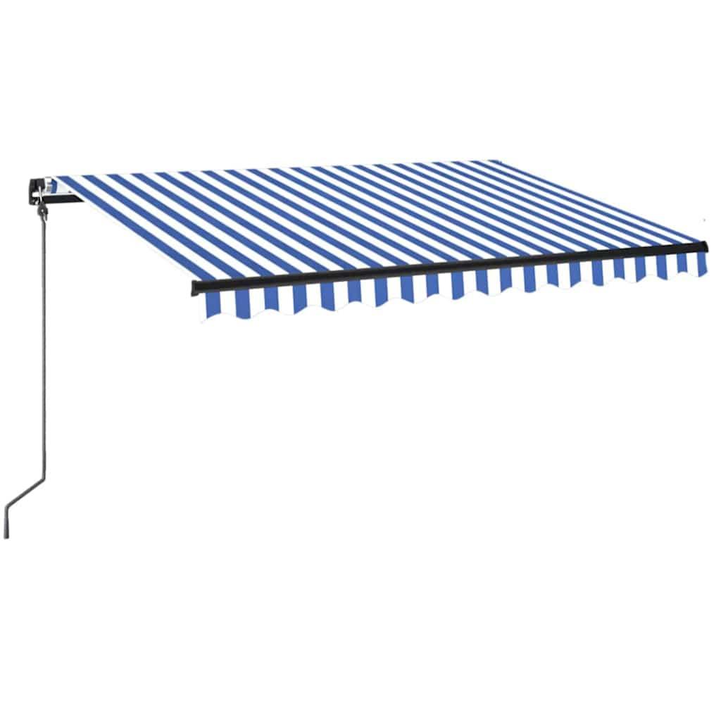 Toldo manual retráctil con LED amarillo y blanco 350x250 cm