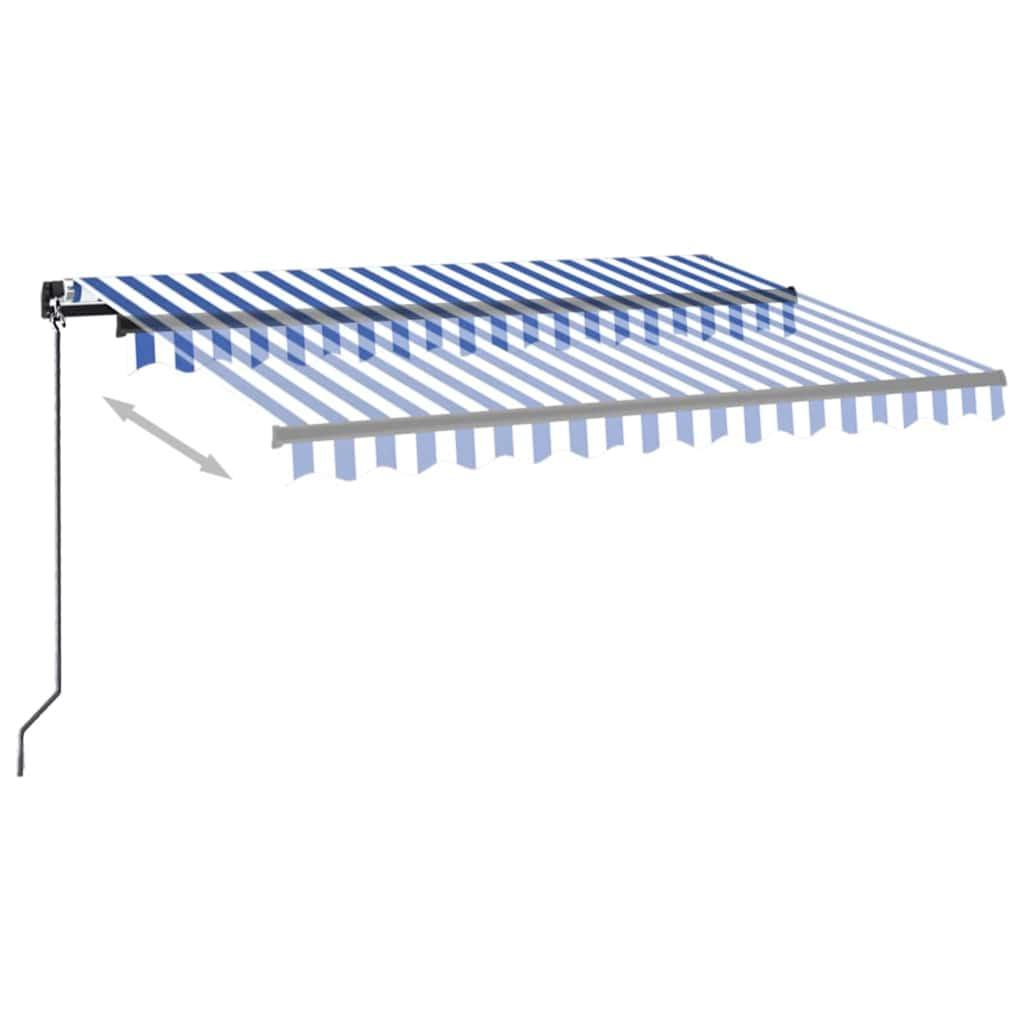Toldo manual retráctil con LED amarillo y blanco 350x250 cm
