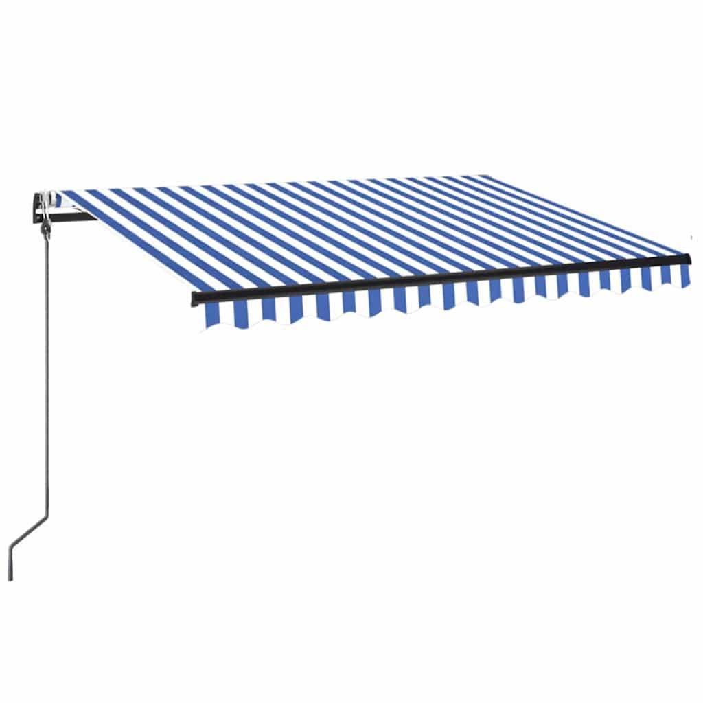 Toldo retráctil Gris claro y blanco. 400 x 350 cm Poliéster