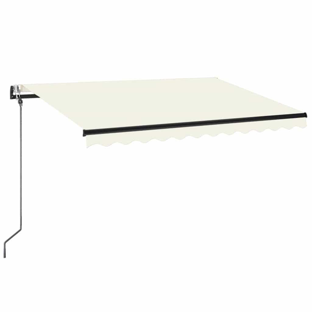 Toldo retráctil Gris claro y blanco. 400 x 350 cm Poliéster