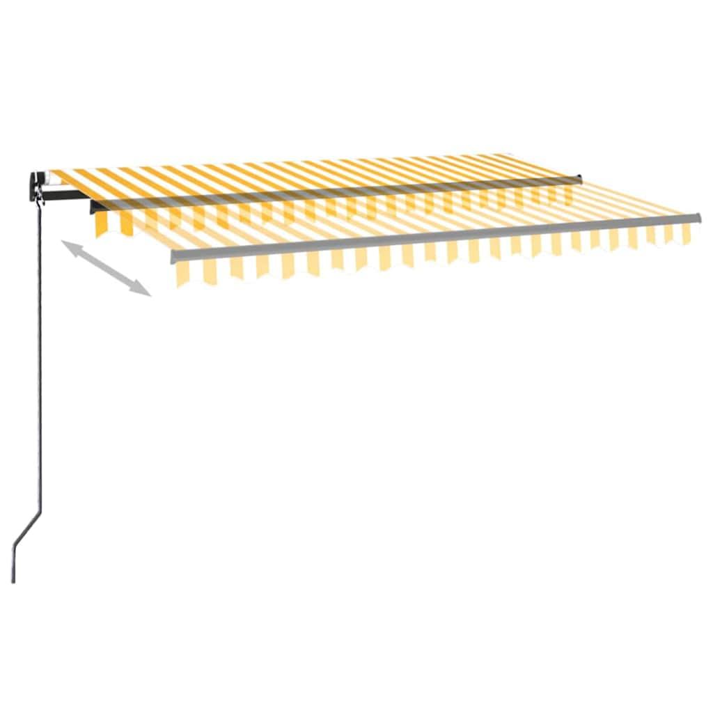 Toldo manual retráctil con LED