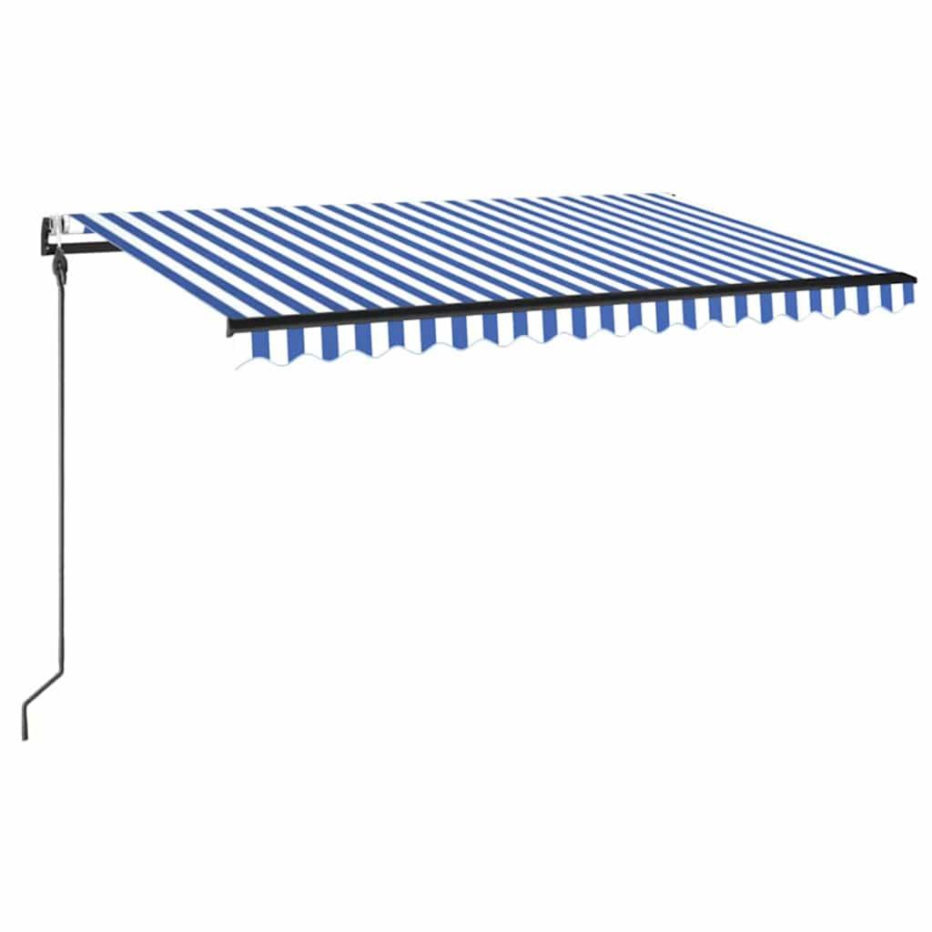 Toldo retráctil Gris claro y blanco. 400 x 350 cm Poliéster