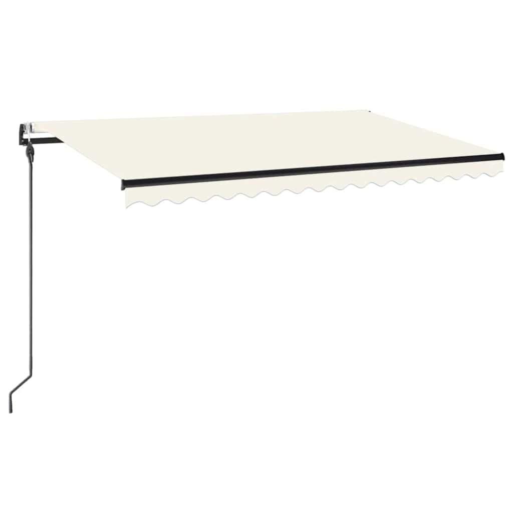 Toldo retráctil Gris claro y blanco. 400 x 350 cm Poliéster