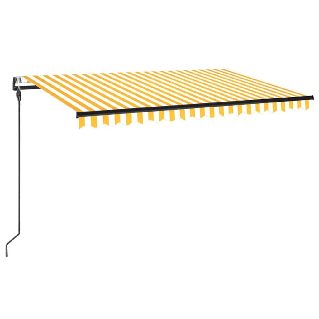 Toldo retráctil Gris claro y blanco. 400 x 350 cm Poliéster