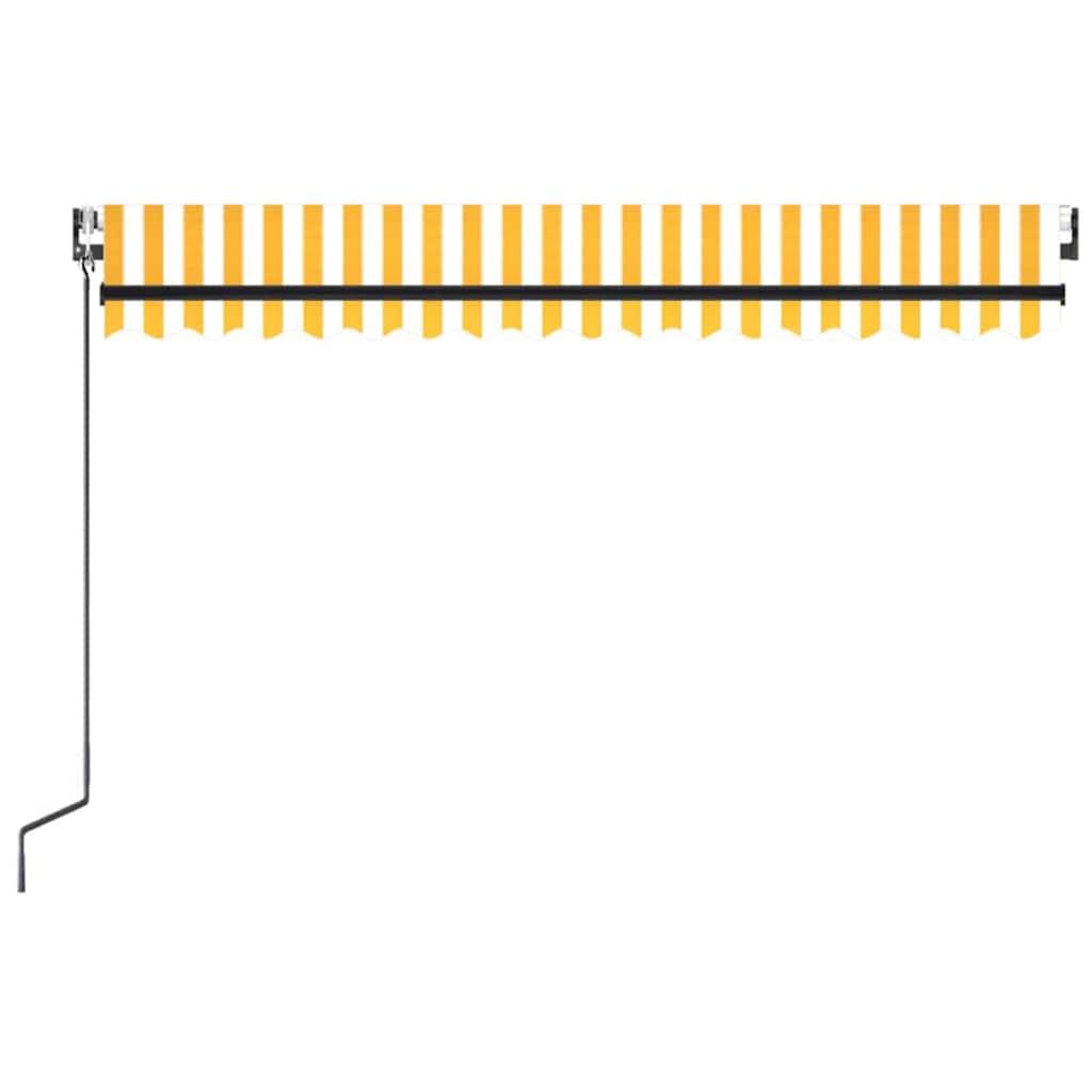 Toldo retráctil Gris claro y blanco. 400 x 350 cm Poliéster