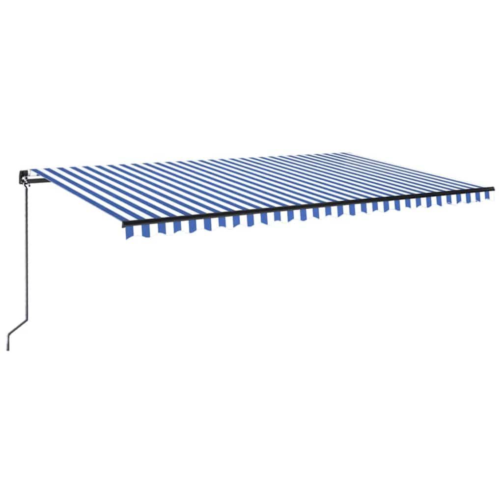 Toldo manual retráctil con LED amarillo y blanco 350x250 cm