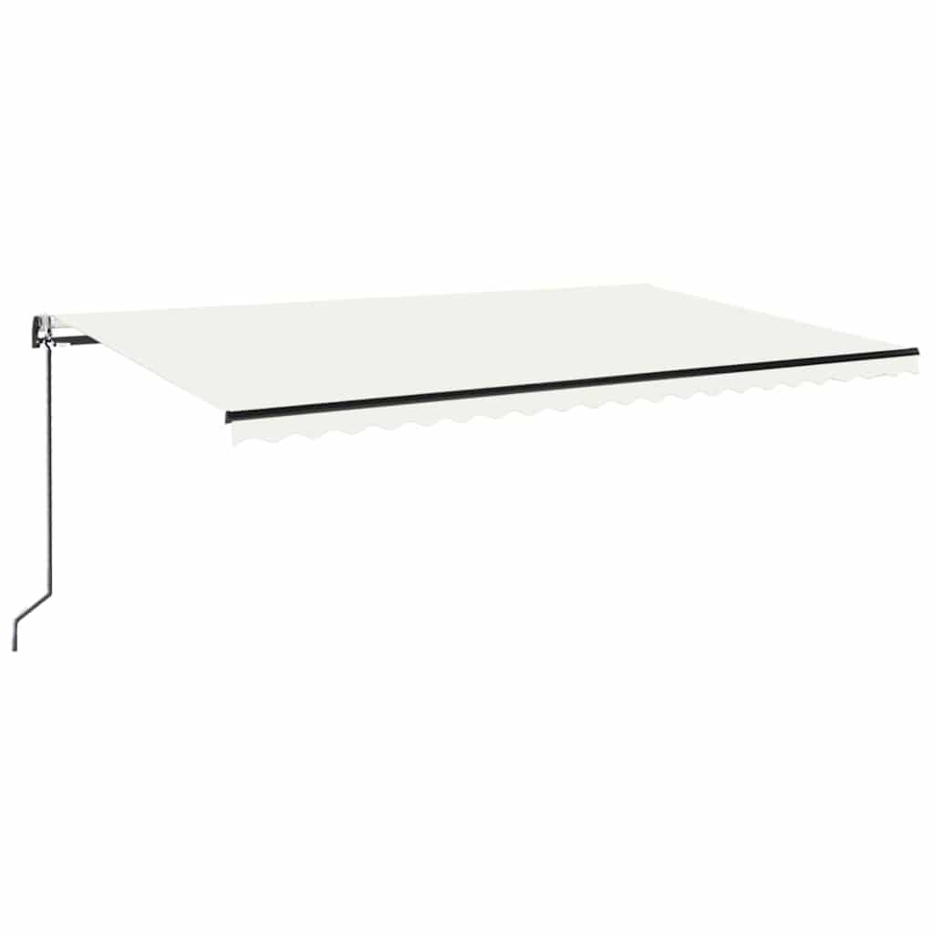 Toldo retráctil Gris claro y blanco. 400 x 350 cm Poliéster