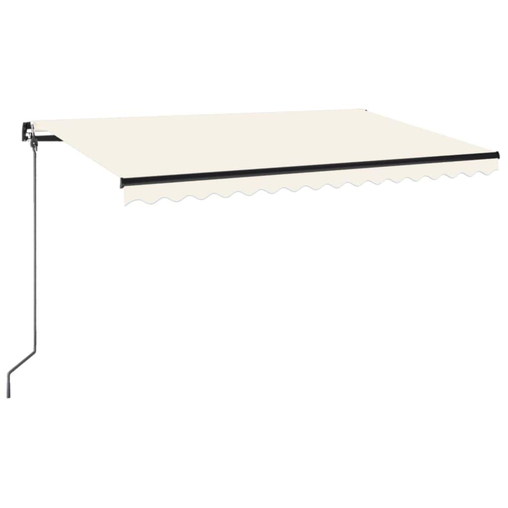 Toldo retráctil manual gris antracita y blanco 400x350 cm
