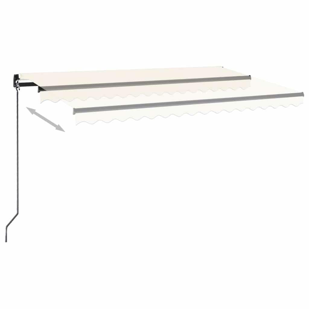 Toldo retráctil manual gris antracita y blanco 400x350 cm