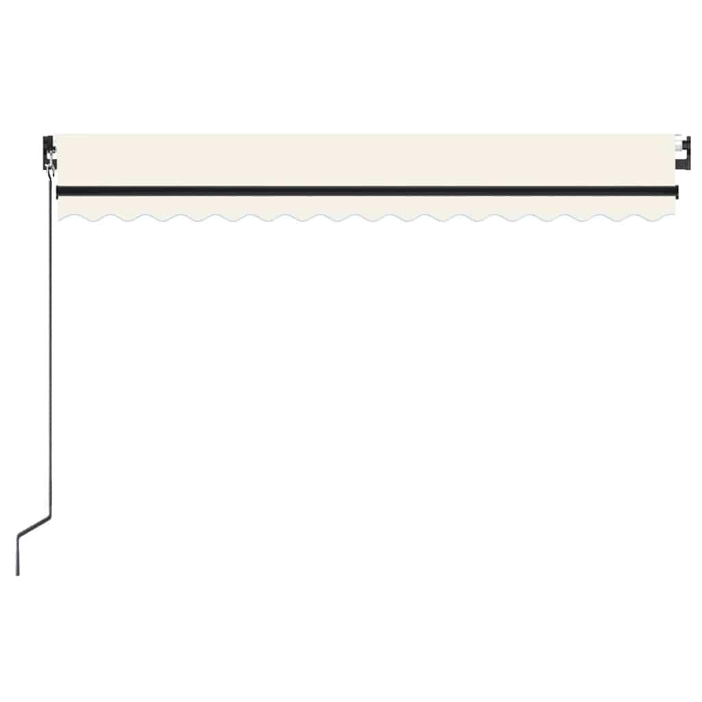 Toldo retráctil manual gris antracita y blanco 400x350 cm