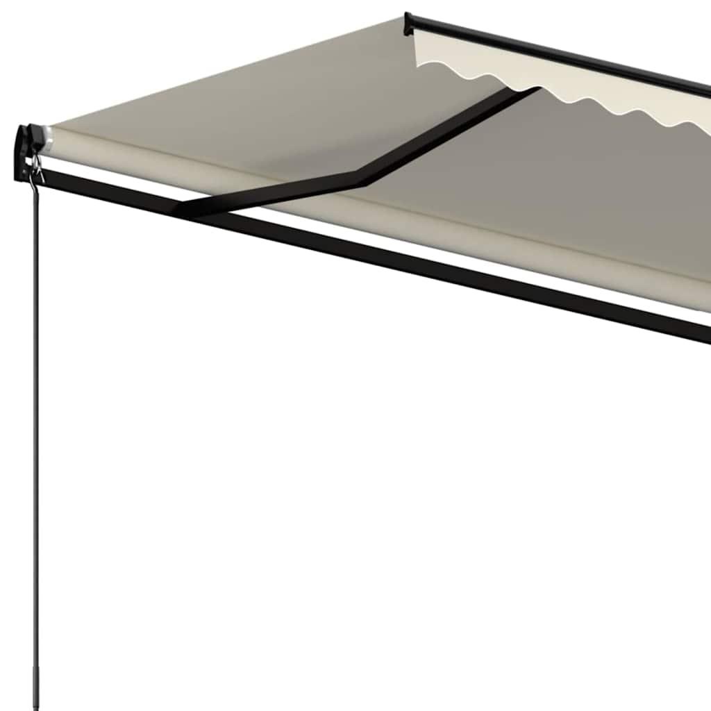 Toldo retráctil manual gris antracita y blanco 400x350 cm