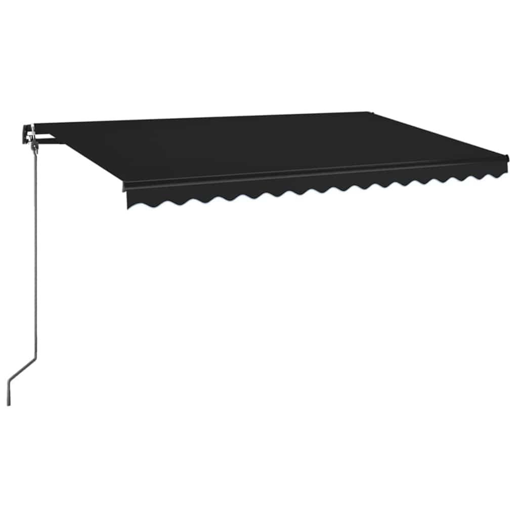 Toldo manual retráctil con LED amarillo y blanco 350x250 cm