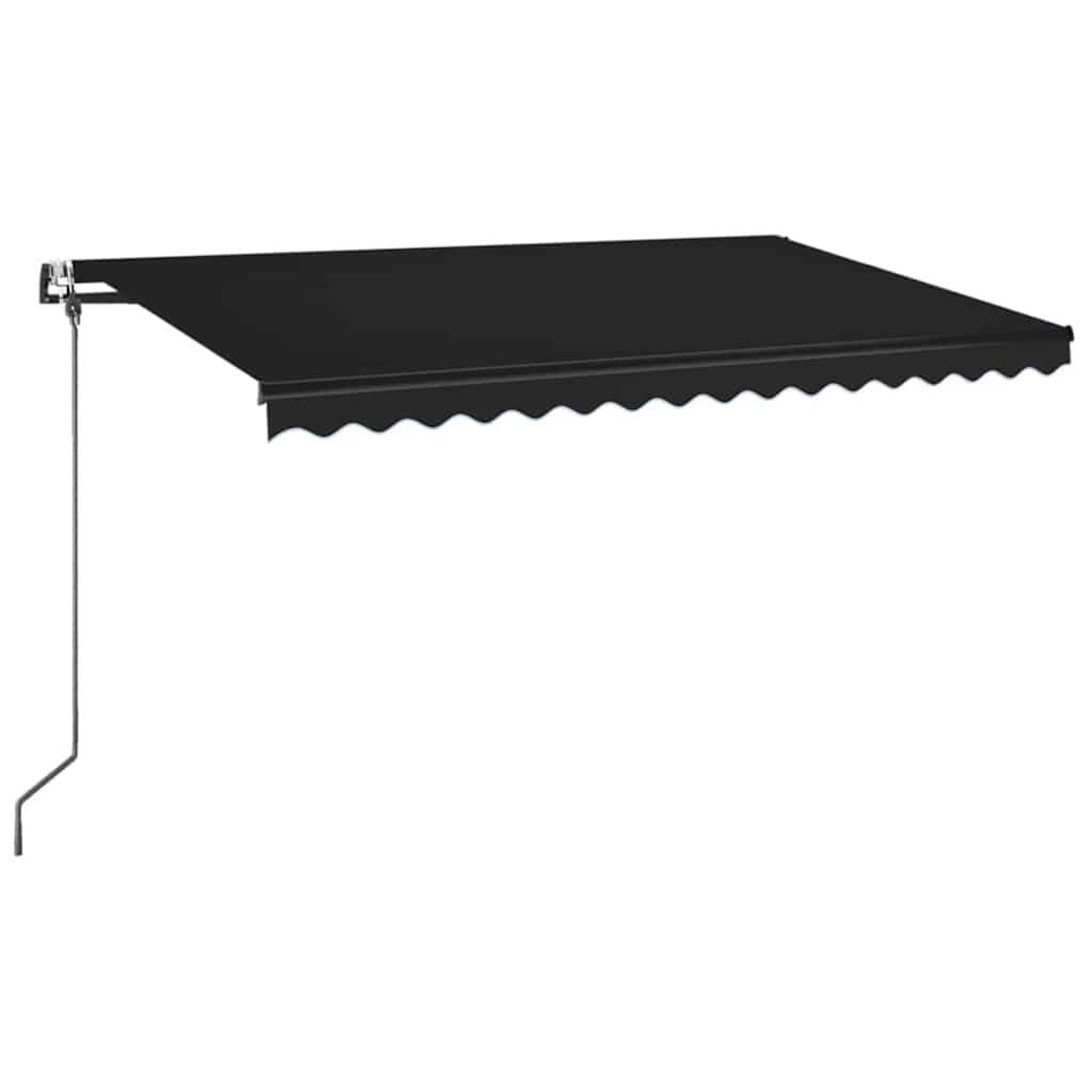 Toldo retráctil Gris claro y blanco. 400 x 350 cm Poliéster