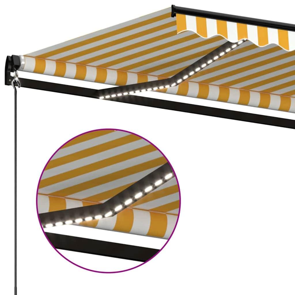Toldo manual retráctil con LED