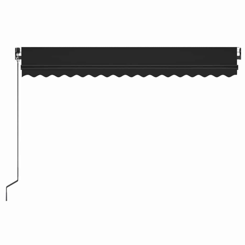 Toldo manual retráctil con LED amarillo y blanco 450x350 cm