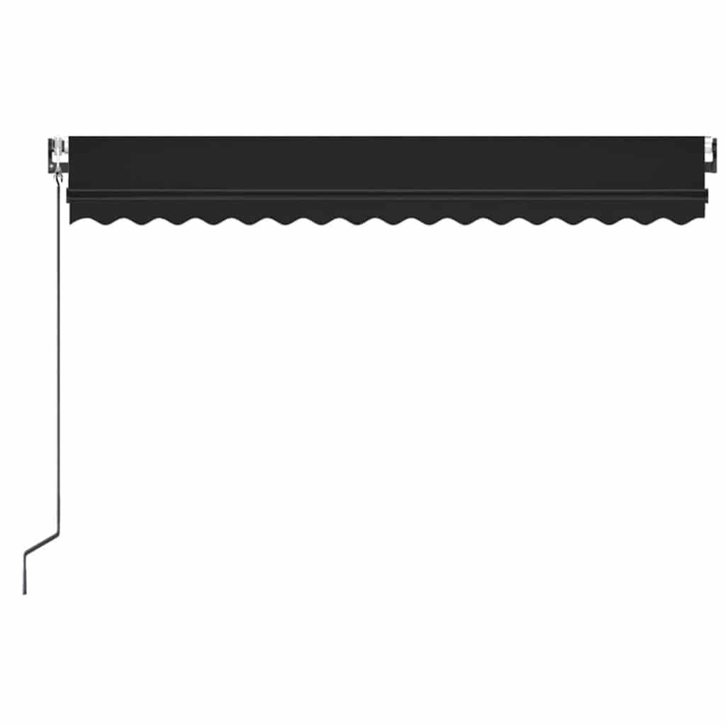 Toldo retráctil automático gris antracita y blanco 300x250 cm