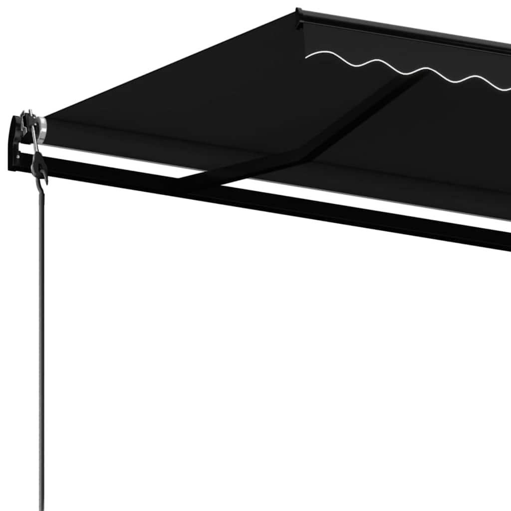 Toldo retráctil automático gris antracita y blanco 300x250 cm