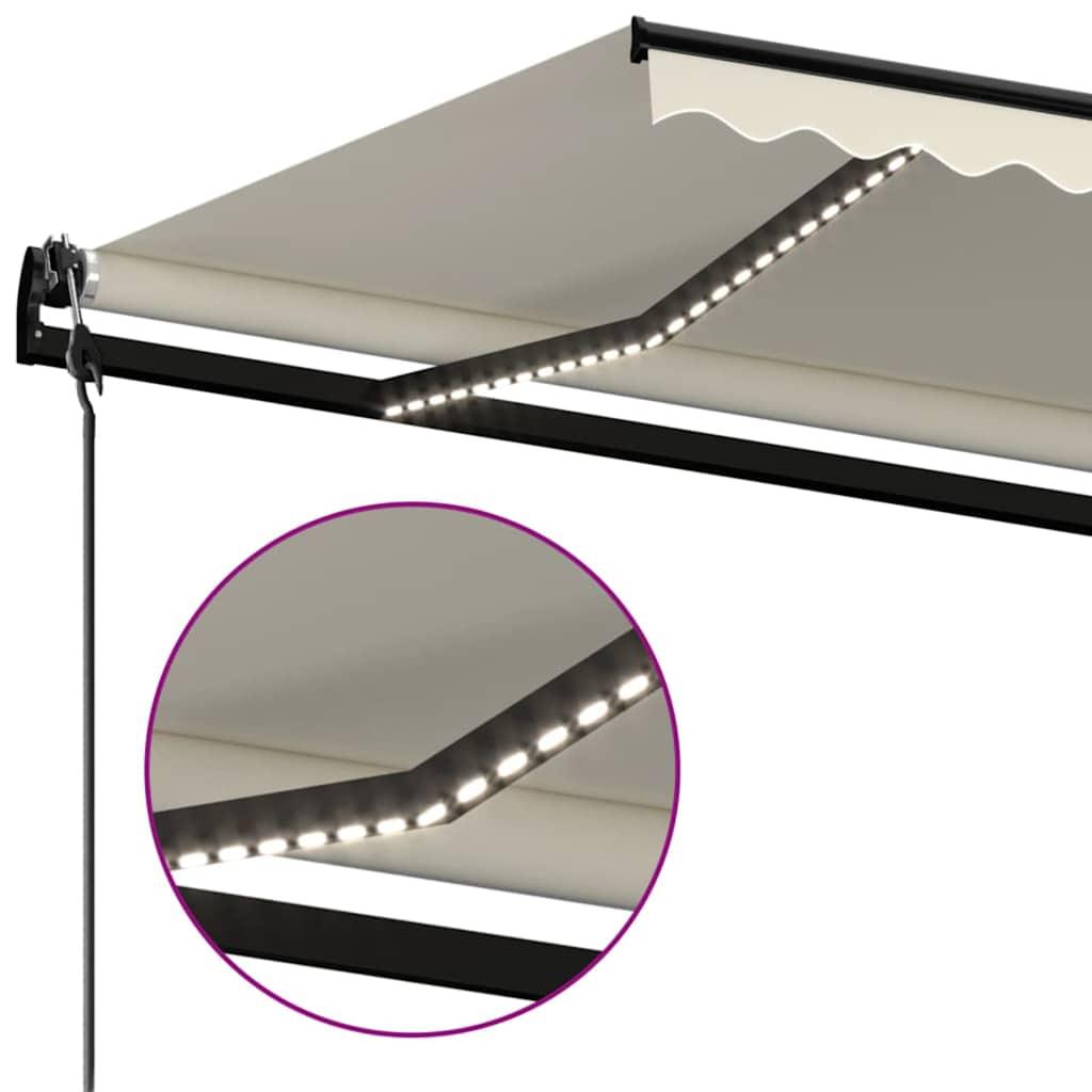 Toldo retráctil Gris claro y blanco. 400 x 350 cm Poliéster
