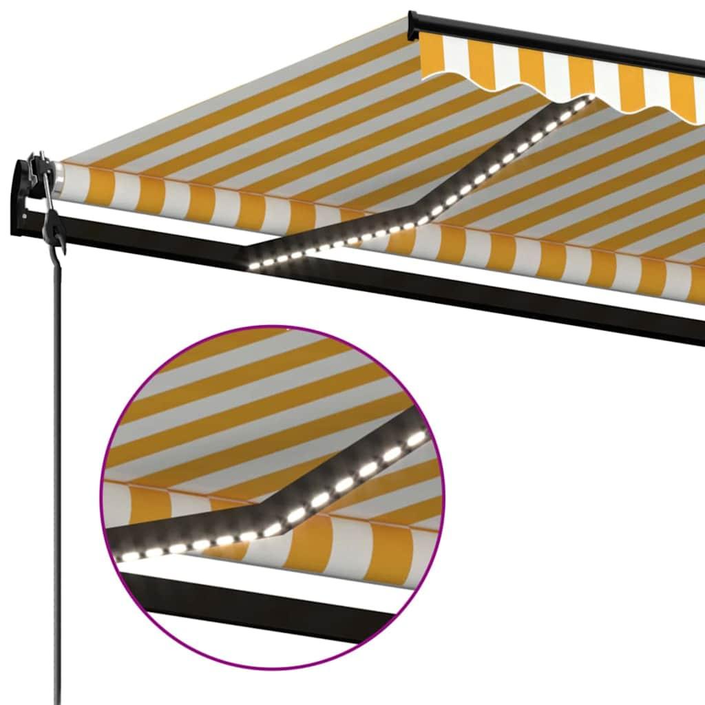 Toldo retráctil Gris claro y blanco. 400 x 350 cm Poliéster
