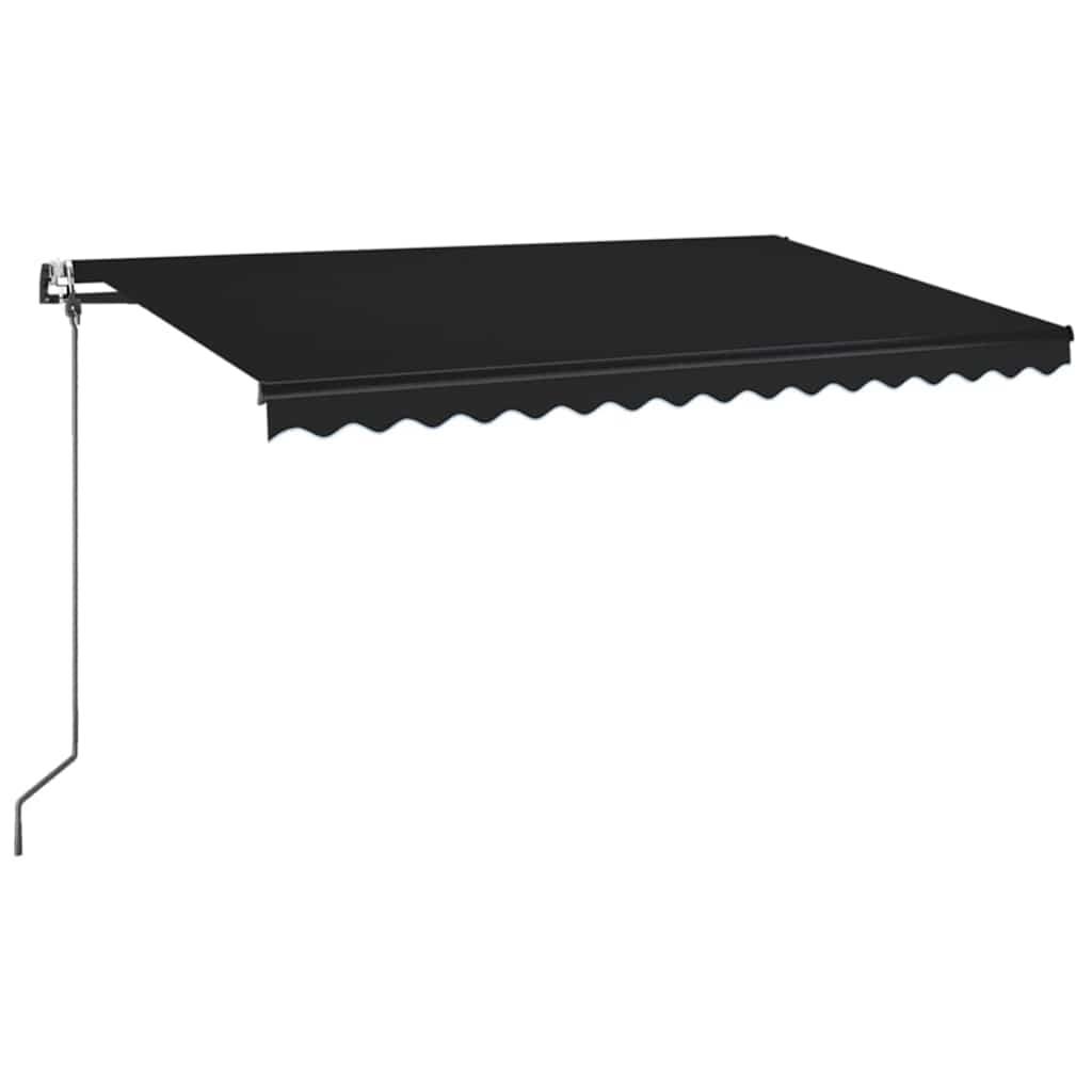 Toldo retráctil Gris claro y blanco. 400 x 350 cm Poliéster