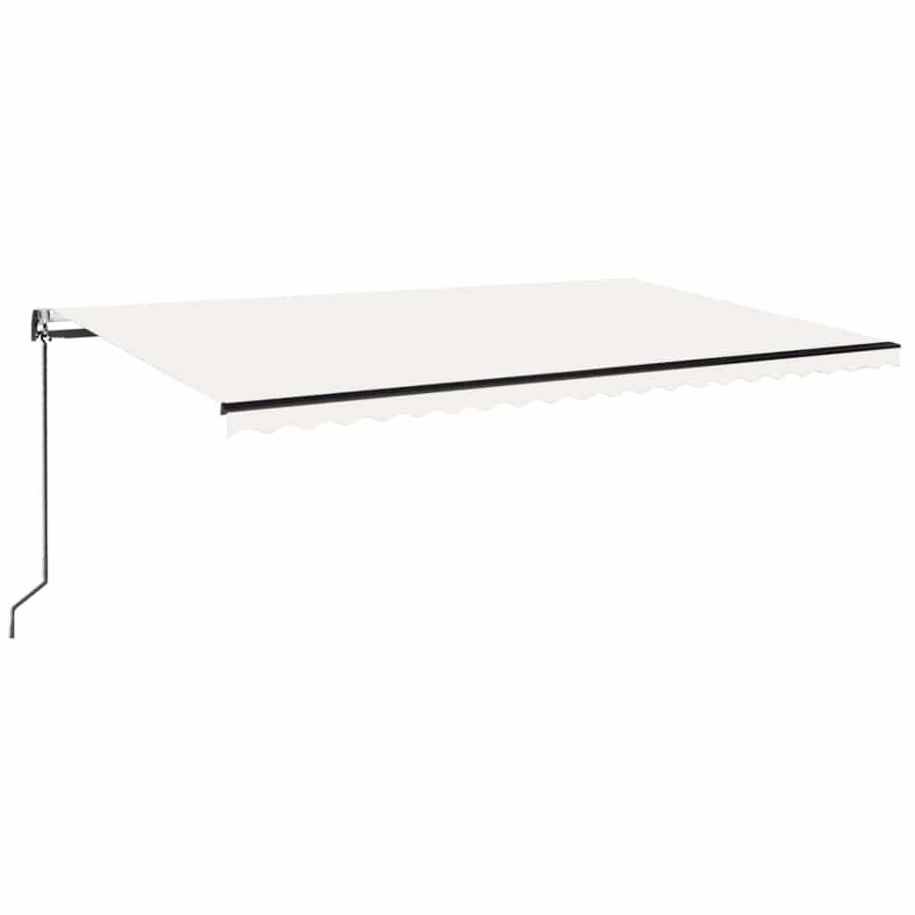 Toldo retráctil Gris claro y blanco. 400 x 350 cm Poliéster