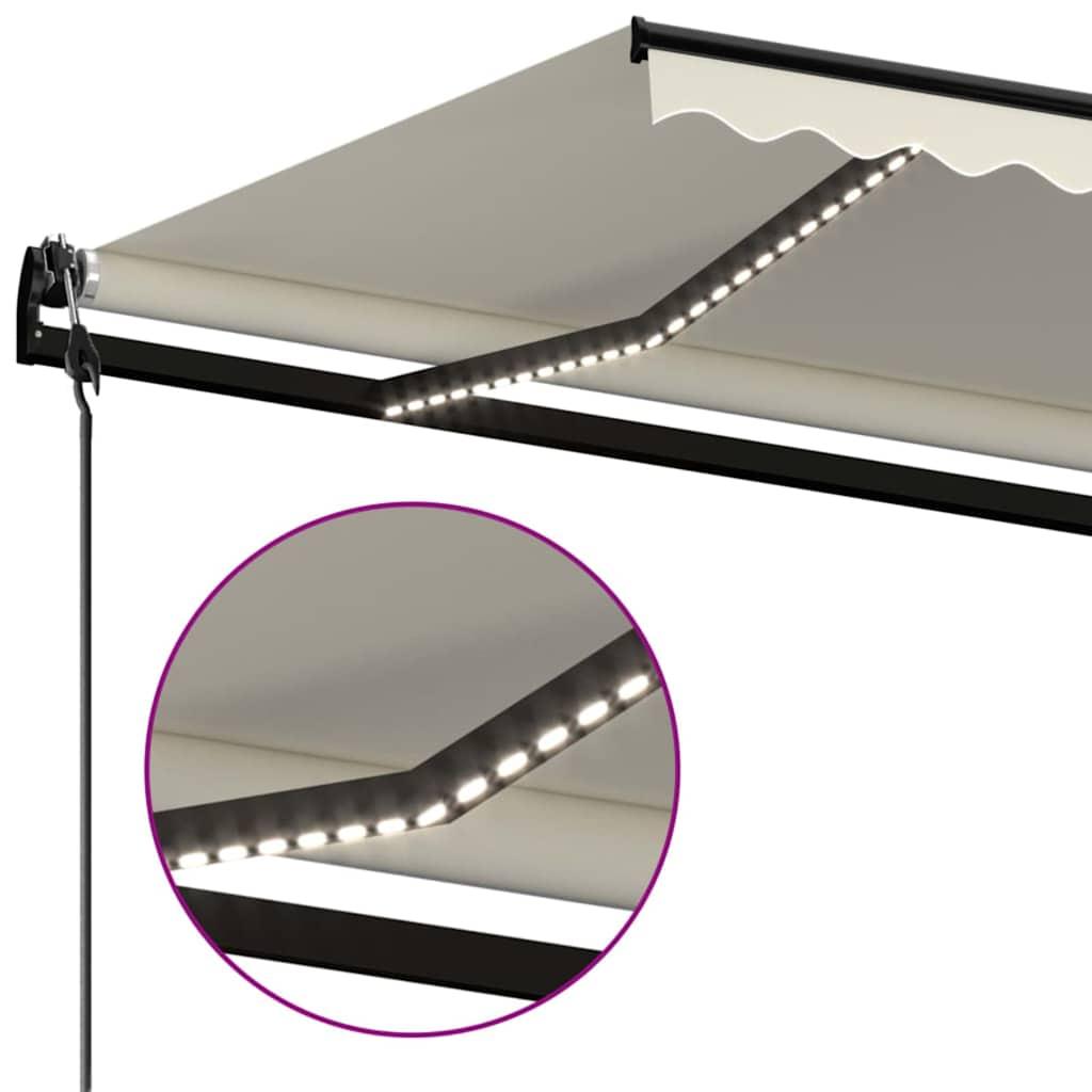 Toldo retráctil Gris claro y blanco. 400 x 350 cm Poliéster