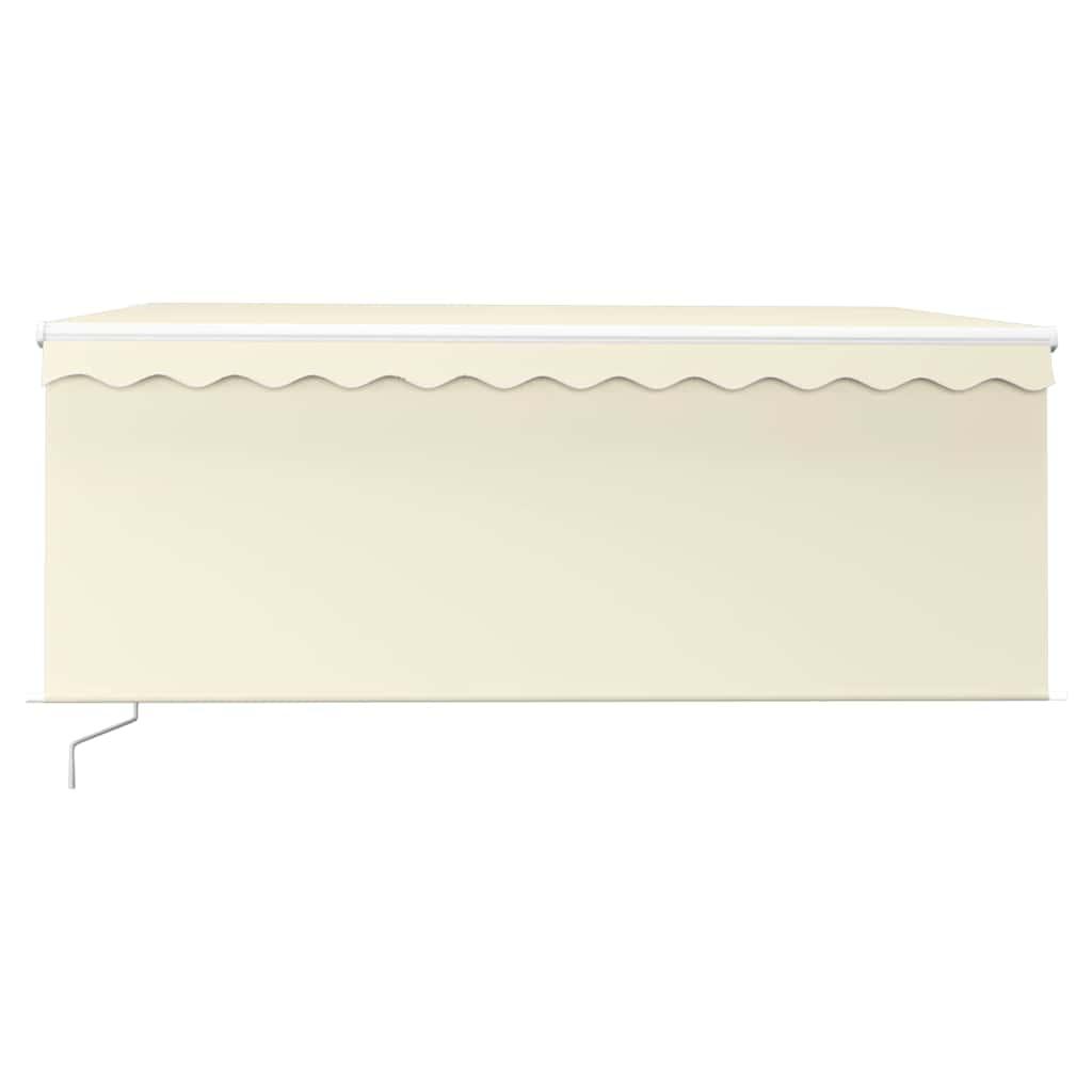 Toldo retráctil Gris claro y blanco. 400 x 350 cm Poliéster