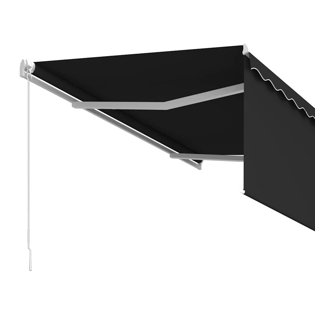 Toldo retráctil Gris claro y blanco. 400 x 350 cm Poliéster