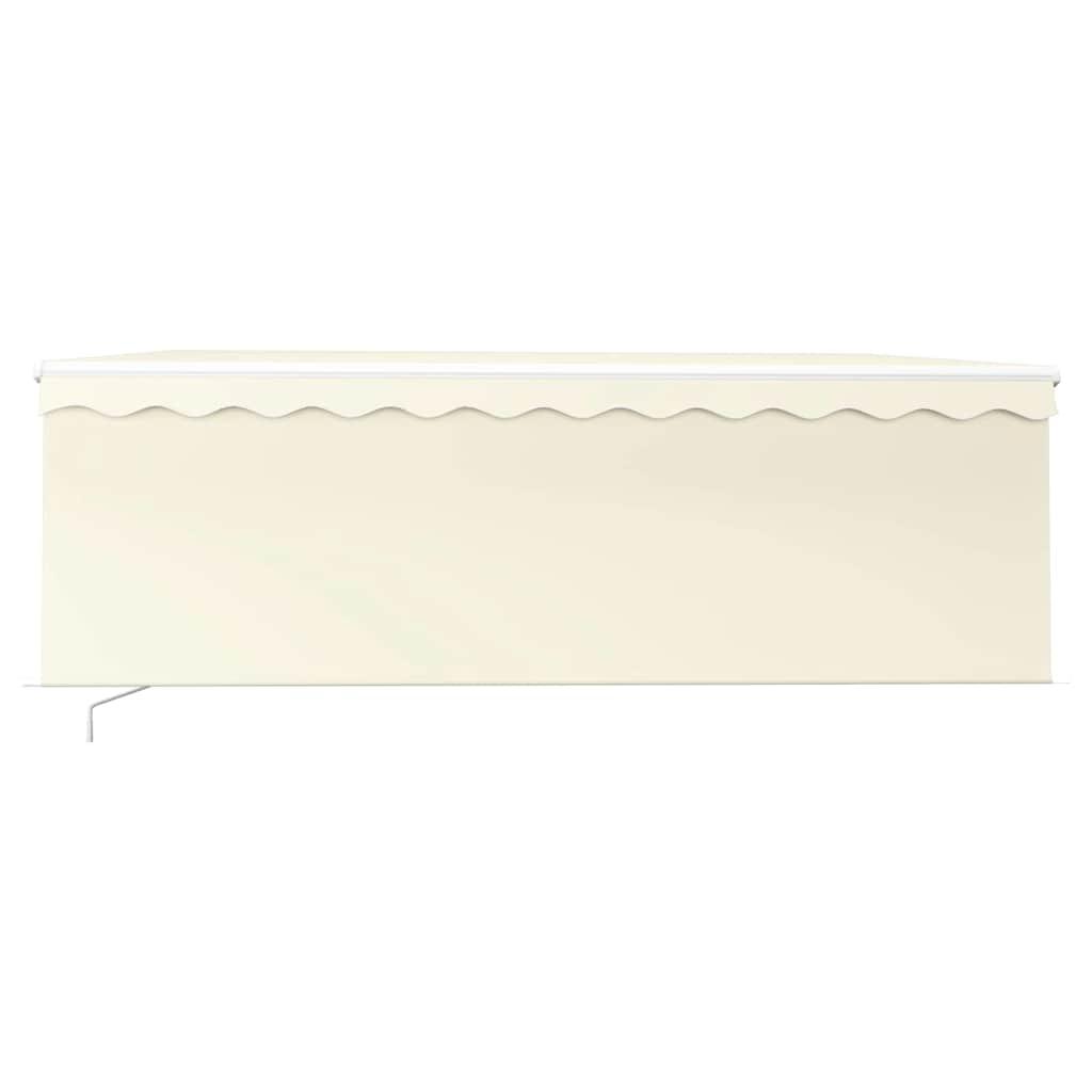 Toldo retráctil Gris claro y blanco. 400 x 350 cm Poliéster