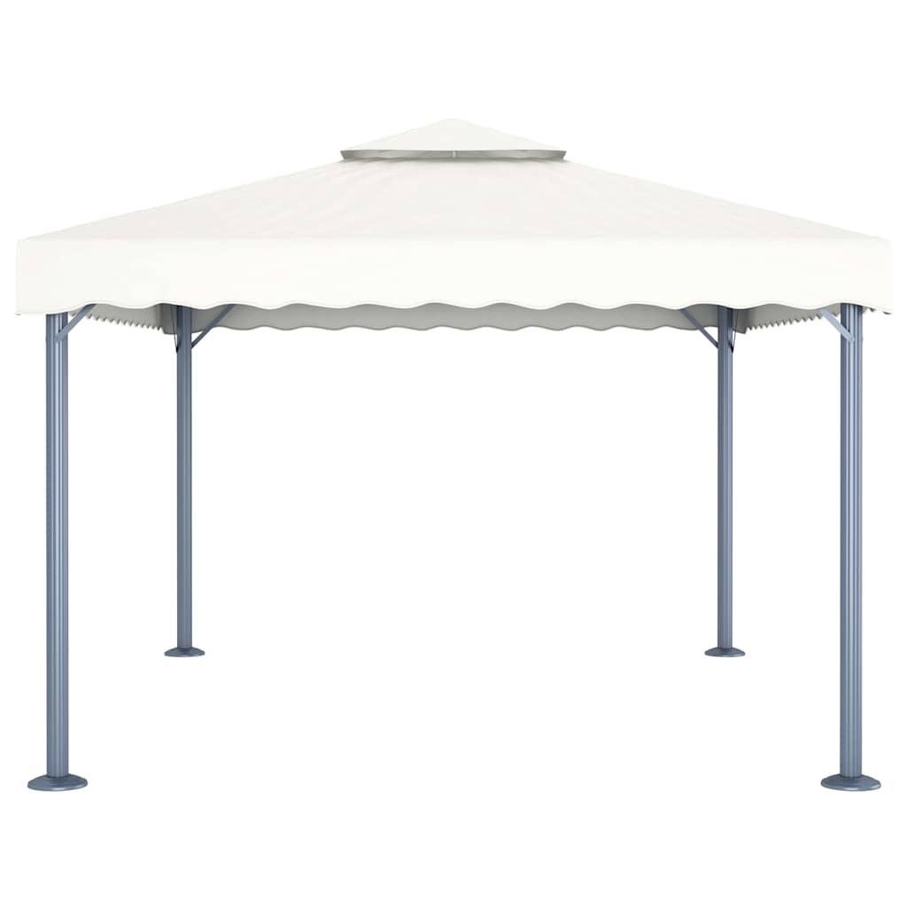 Cenador con tira de luces LED aluminio antracita 300x300 cm