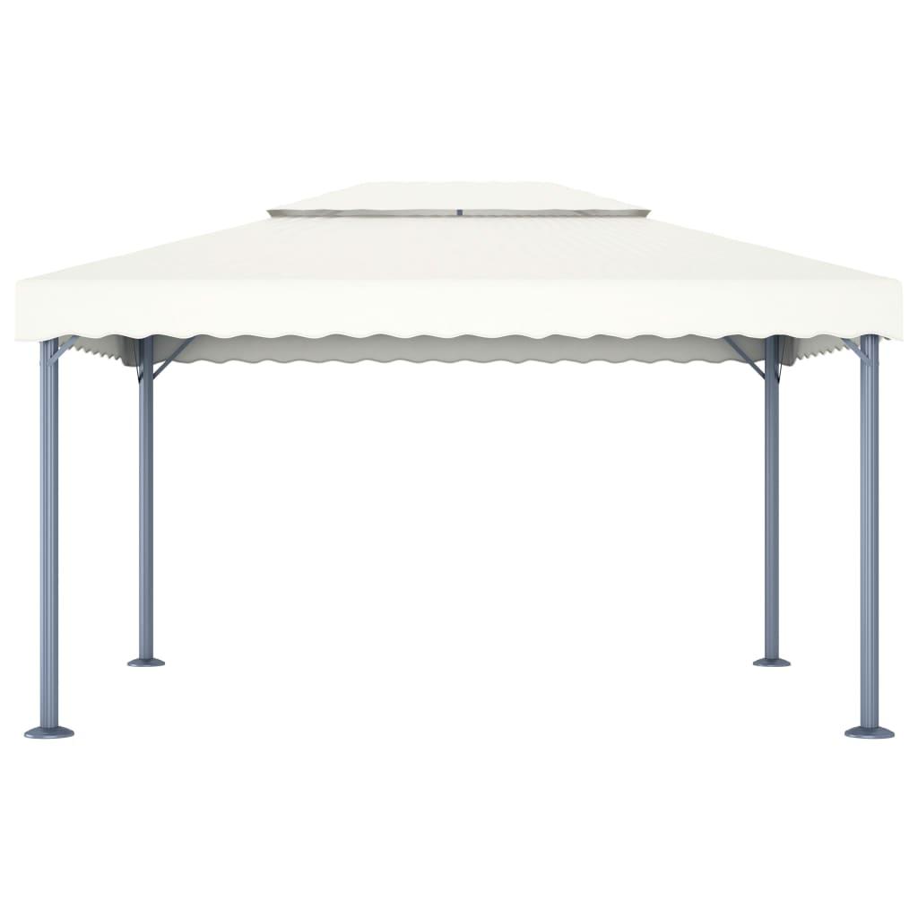Cenador con tira de luces LED aluminio antracita 300x300 cm