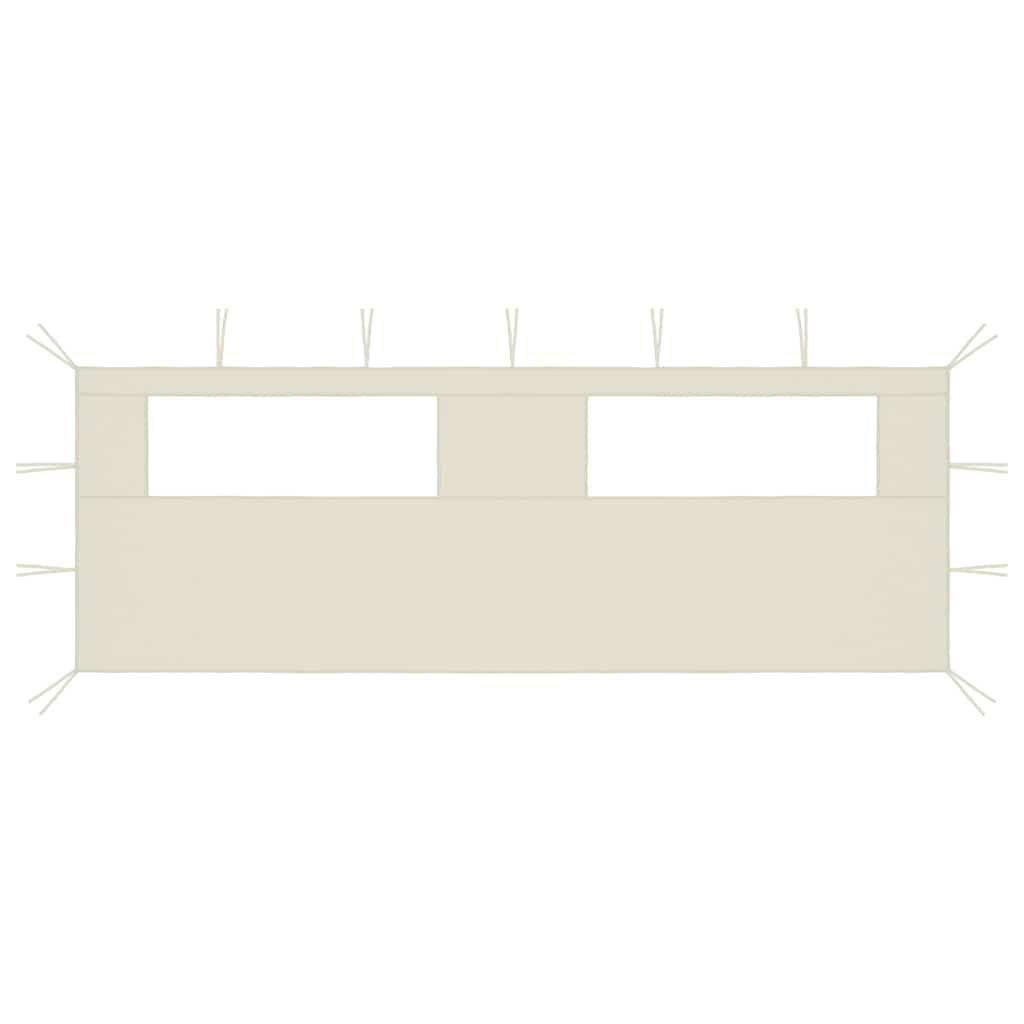Pared lateral de cenador con ventanas gris antracita 4x2 m