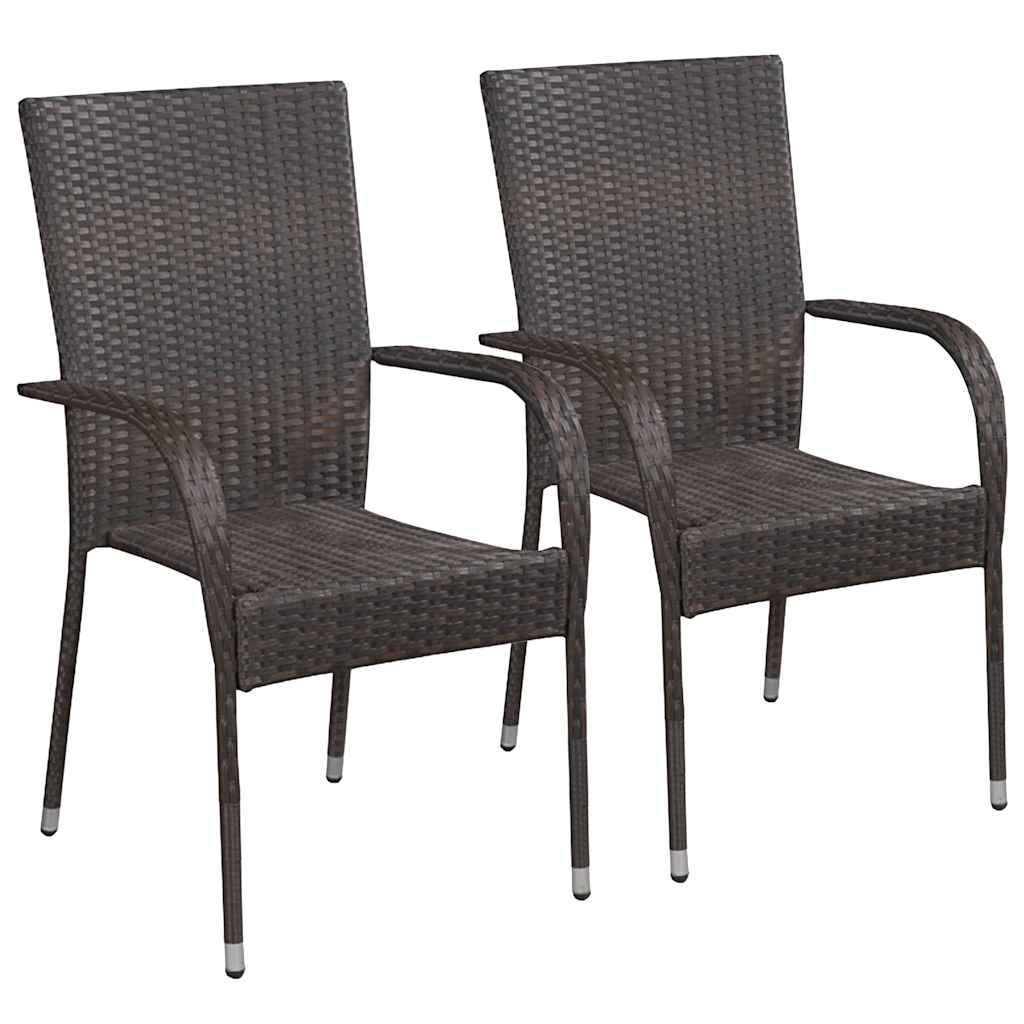 Set de comedor de jardín 3 pzas ratán sintético