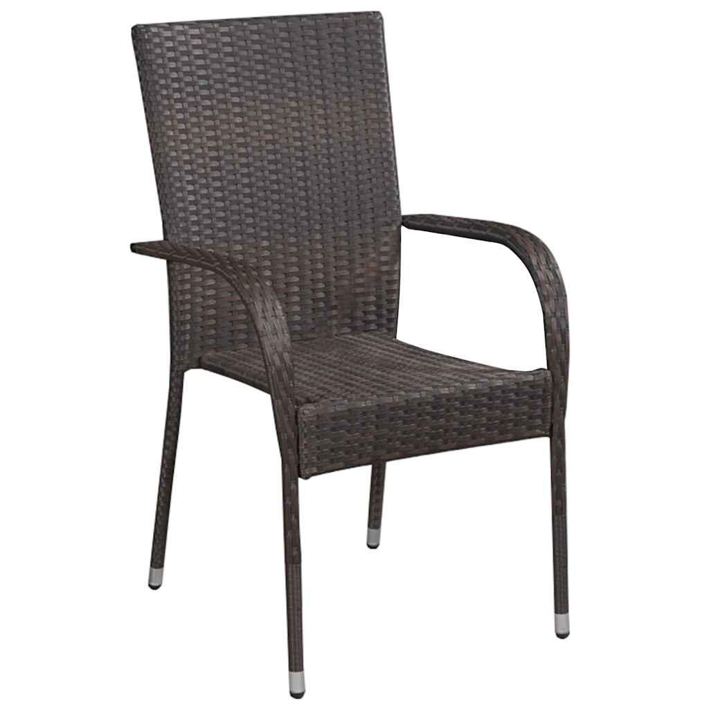Set de comedor de jardín 3 pzas ratán sintético