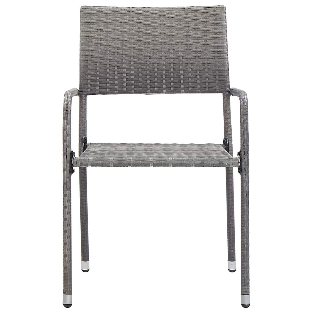 Juego de comedor de jardín 3 pzas ratán sintético negro