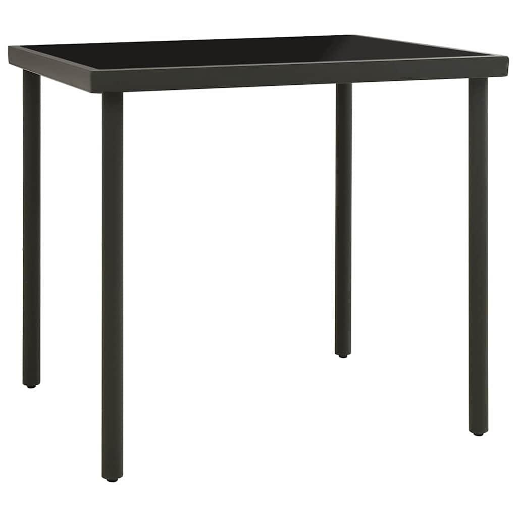 Juego de comedor de jardín 3 piezas acero gris antracita