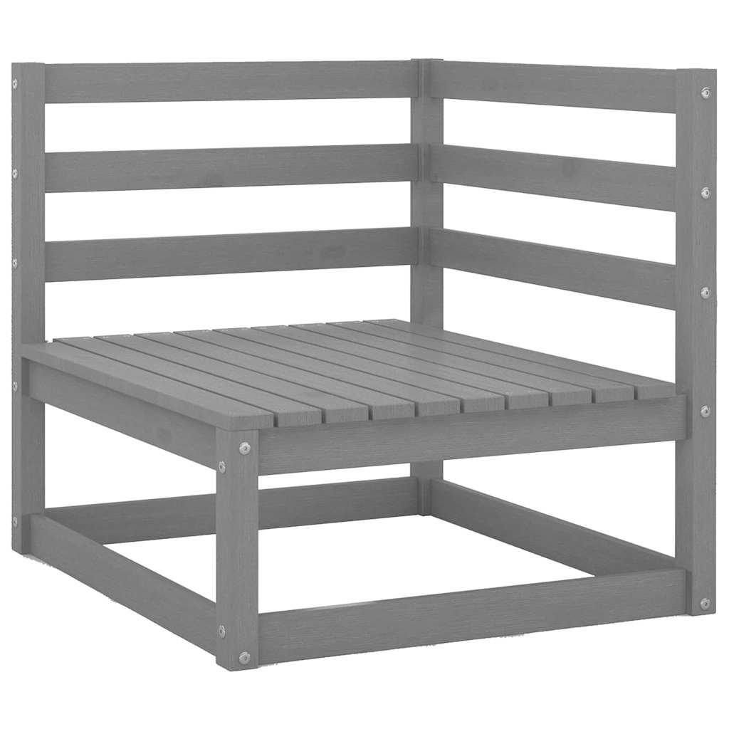 Juego de muebles de jardín 13 piezas madera maciza pino blanco
