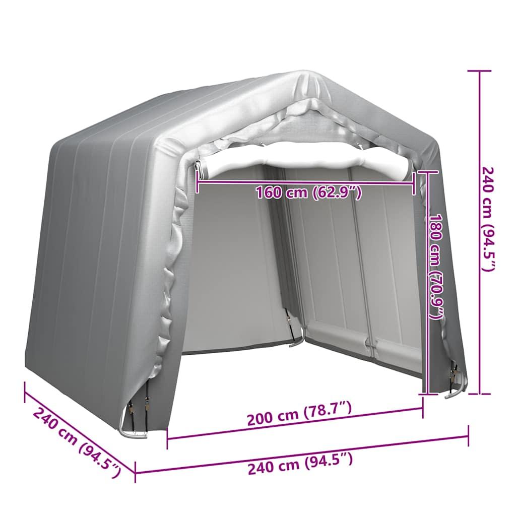 Carpa de almacenamiento acero gris 300x600 cm
