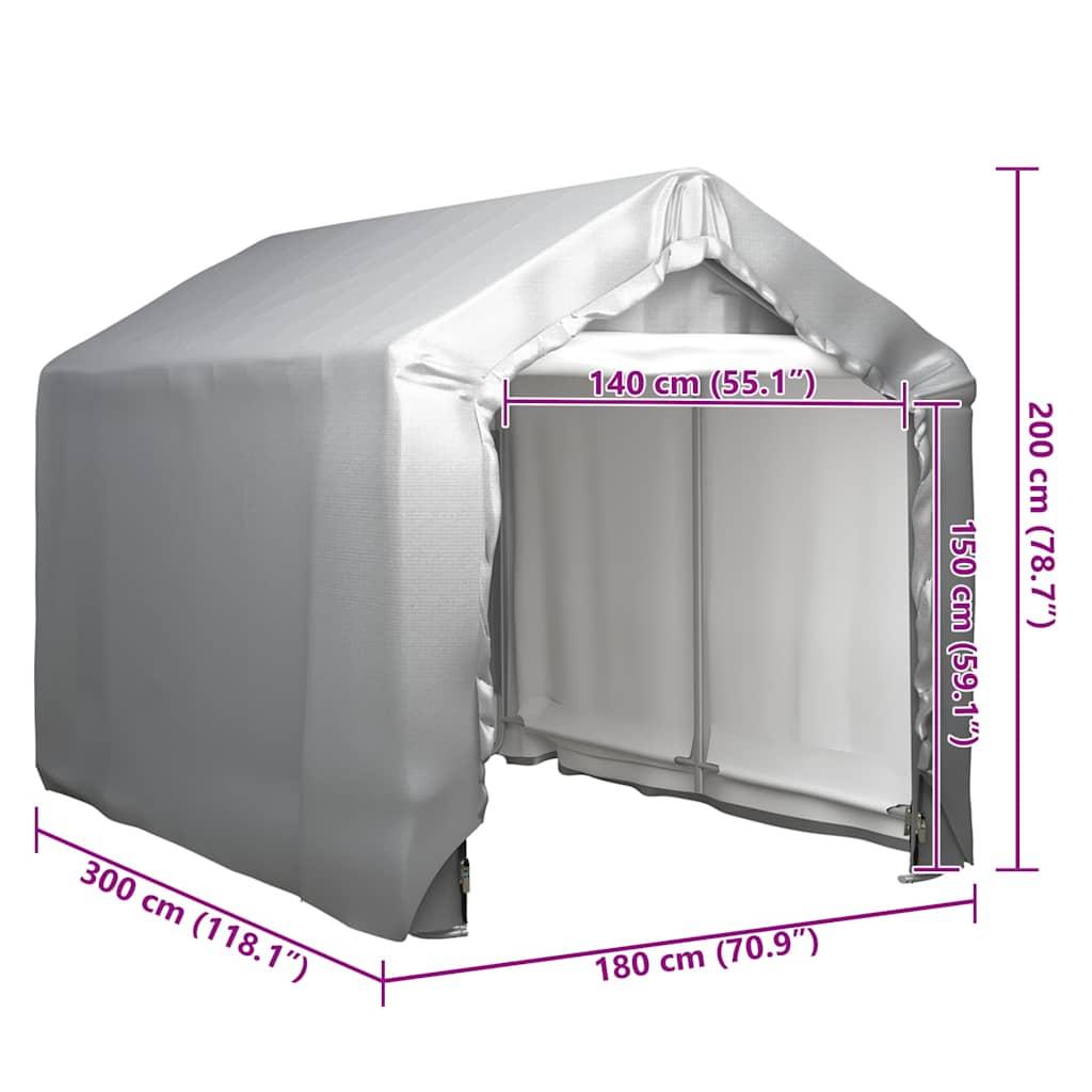 Carpa de almacenamiento acero gris