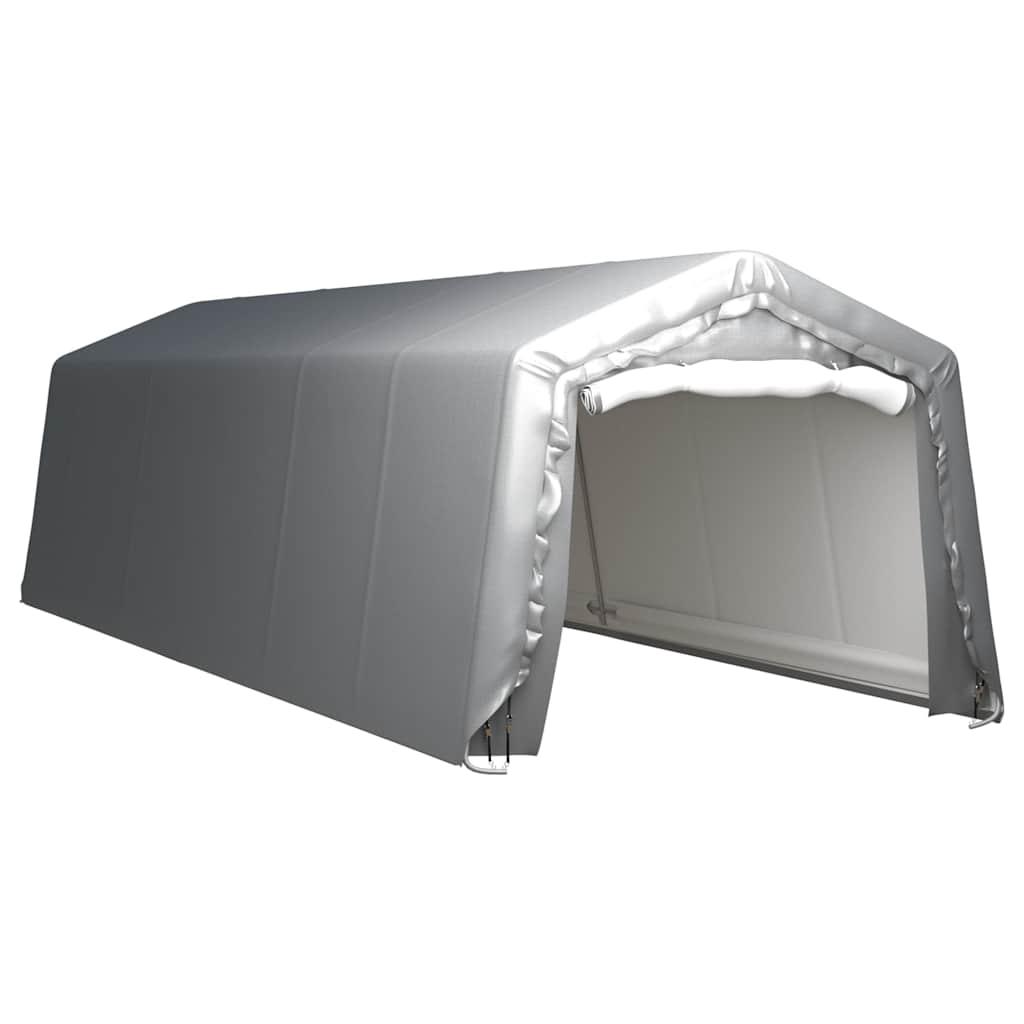 Carpa de almacenamiento acero gris 240x240 cm