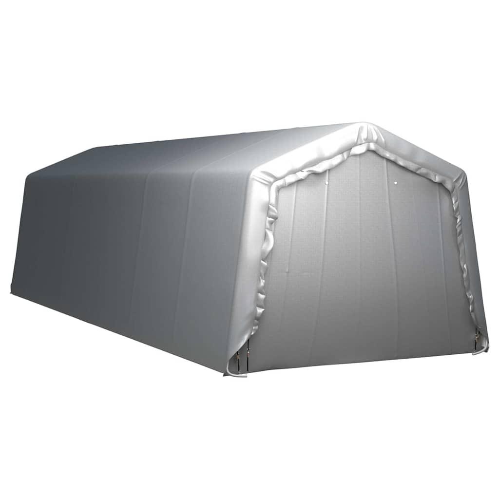 Carpa de almacenamiento acero gris 240x240 cm